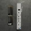 Panou dus cu hidromasaj, Inox Argintiu, 6 in 1, Afisaj si lumina Led, 1345 × 200 × 460 mm, 8 x jeturi masaj corporal