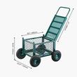 Carucior multifunctional pentru gradina cu sezut, 760×520×440 mm, Capacitate 181 kg, Otel, Roti gonflabile 