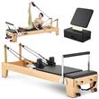 Aparat pilates, cadru lemn artar, 2.4 m, max 181 kg, Sistem rezistenta 6 x arcuri, rulmenti dubli, Tetiera 3 pozitii