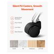 Scaun hidraulic de lucru pivotant pentru salon/cabinet/birou, max 204 kg, 5 roti, inaltime reglabila 550-710 mm, Negru