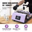 Presa termica pentru cani, 1100 W, 0-250℃, Înălțimea maximă a canei 250 mm, Mov