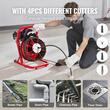 Sarpe pentru desfundat tevi, Electric, Profesional, 4 x capete taiere, Lungime 23 m, Diametru 1/2 inch