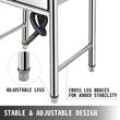 Chiuveta comerciala Inox, 1 x cuva, Protectie anti-stropire, capacitate cuva 44.45 x 41.91 x 25.4 cm, grosime 1 mm, picioare ajustabile