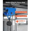 Carucior manual pentru palan, Capacitate 3 tone, reglabil pentru latimea flansei grinzii in I de la 63 mm la 203 mm