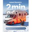 Incalzitor portabil, Sirocou diesel, 8 kW, 220 V AC, 12/24 V DC, Telecomanda, consum 0.16-0.4 l/h, Alarma Monoxid de Carbon, Rezervor 4.5 l