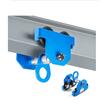 Carucior manual pentru palan, Capacitate 3 tone, reglabil pentru latimea flansei grinzii in I de la 63 mm la 203 mm