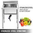 Chiuveta comerciala Inox, 1 x cuva, Protectie anti-stropire, capacitate cuva 44.45 x 41.91 x 25.4 cm, grosime 1 mm, picioare ajustabile