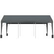 Copertina auto carport, Vevor 3 x 6 x 2.8 m, cadru otel galvanizat, tesatura PE, impermeabil, UV, 180g/mp, gri, 8 stalpi