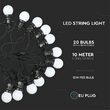Ghirlanda luminoasa cu 20 becuri led, E27, Alb Rece 6000K, 10W, 960 lm, IP44, lungime 10 m