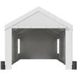 Copertina auto carport cu pereti laterali detasabili, Vevor 3 x 6 x 2.8 m, cadru otel galvanizat, tesatura PE, impermeabil, UV, 180g/mp, Alb