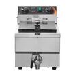 Friteuza profesionala Inox, 3000 W, Robinet golire ulei, Capacitate 9 l, dimensiune 289x527x357 mm