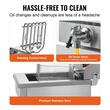 Friteuza profesionala Inox, 3000 W, Robinet golire ulei, Capacitate 9 l, dimensiune 289x527x357 mm