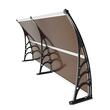 Copertina pentru intrare, 965 x 1987 mm, policarbonat si aluminiu, Maro, protectie solara UPF 50