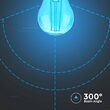 BEC LED G45 E27 2W CU FILAMENT LUMINA ALBASTRA