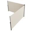 Paravan separator lateral, retractabil, pentru gradina, 600 x 160 cm, Bej, UV 30, densitate 280 g/mp