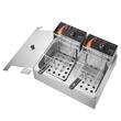 Friteuza profesionala Inox, 2 x 2500 W, Capacitate 12 l, dimensiune 540x449x303 mm, 60°C - 200°C