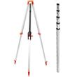 Set nivela laser cu trepied, Telecomanda, functia de rotatie la 360 de grade, 500 m, Autonivelare, IP54, Valiza transport