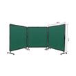 Perdea sudura impotriva scanteilor cu cadru otel, 3 Panouri 183x183 cm, 12 x roti, Verde