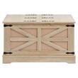 Masuta cafea vintage cu spatiu depozitare, Rattan PE si lemn MDF, Maro, 800 x 800 x 460 mm