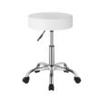 Scaun hidraulic de lucru pivotant pentru salon/cabinet/birou, max 204 kg, 5 roti, inaltime reglabila 550-710 mm, Alb