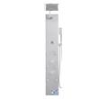 Panou dus hidromasaj, Inox 4 in 1, Led, 6 jeturi masaj, cap cu unghi reglabil, 1240 x 200 x 430 mm