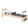 Aparat pilates, cadru lemn, 2.4 m, max 181 kg, Sistem rezistenta 5 x arcuri, rulmenti dubli, Tetiera 3 pozitii, placa sarituri, curele