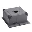 Chiuveta comerciala otel inoxidabil negru, 400x450x190 mm, Strat de izolare fonica si anti-condens, Incastrabila