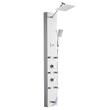 Panou dus hidromasaj, Inox 4 in 1, Led, 6 jeturi masaj, cap cu unghi reglabil, 1240 x 200 x 430 mm