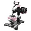 Presa termica 8 in 1 pentru tricouri/sepci/cani, 1050 W, 0-250 ℃,  Placa de încălzire 38 x 38 cm, Negru