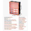 Organizator accesorii cu 39 sertare, Plastic, 38x16x47 cm