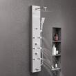 Panou dus hidromasaj, Inox 4 in 1, Led, 6 jeturi masaj, cap cu unghi reglabil, 1240 x 200 x 430 mm