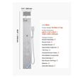 Panou dus hidromasaj, Inox 4 in 1, Led, 6 jeturi masaj, cap cu unghi reglabil, 1240 x 200 x 430 mm