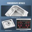 Aparat de curatat cu ultrasunete, Capacitate 1.3 l, 50W, 40kHz, Cosuri si camera interioare, Inox, 0 la 80°C