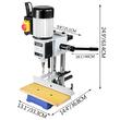 Masina de mortezat 370 W, 1400 rpm, mandrina 13 mm, Capacitate dalta 6-12 mm, coloane duble, dimensiune bucsa 19.05 mm, adancime 76 mm
