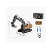 Excavator cu telecomanda, Scara 1:20, Baterie Li-Ion 1200 mAh, ABS, 365 x 180 x 145 mm