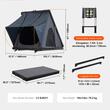 Cort de acoperis, carcasa rigida, Fereastra, 2-3 persoane, dimensiuni deschis 263x146x129 cm, scara telescopica