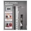 Panou dus hidromasaj, Inox 4 in 1, Led, 6 jeturi masaj, cap cu unghi reglabil, 1240 x 200 x 430 mm