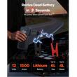 Jump Starter auto portabil, 1500A, Lanterna, USB, Baterie Litiu 10Ah, Protectie polaritate inversa