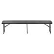 Banca pliabila  1830x307x430 mm, HDPE si Otel, pentru gradina sau catering, Negru