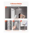 Panou dus hidromasaj, Inox 4 in 1, Led, 6 jeturi masaj, cap cu unghi reglabil, 1240 x 200 x 430 mm