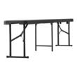 Banca pliabila  1830x307x430 mm, HDPE si Otel, pentru gradina sau catering, Negru