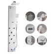 Panou dus hidromasaj, Inox 4 in 1, Led, 6 jeturi masaj, cap cu unghi reglabil, 1240 x 200 x 430 mm