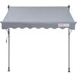 Copertina retractabila cu coloane prindere, 300 x 120 cm, Gri, UV 80, densitate 180 g/mp