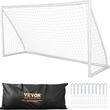 Poarta fotbal, portabila, cadru teava PVC, plasa PE, Dimensiune 371 x 183 x 121.5 cm