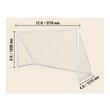 Poarta fotbal, portabila, cadru teava PVC, plasa PE, Dimensiune 371 x 183 x 121.5 cm
