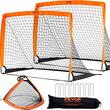 Set 2 porti fotbal pliabile, portabile, plasa PE, Dimensiune 90 x 90 x 120 cm, 2.15 kg