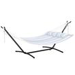 Suport pentru hamac cu lungimea 3.05-4 m, Otel, Negru, max 215 kg, 300x120x100 cm, Accesorii prindere incluse