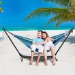 Suport pentru hamac cu lungimea 3.05-4 m, Otel, Negru, max 215 kg, 300x120x100 cm, Accesorii prindere incluse
