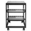 Rack metalic de podea Vevor 12U, 585 x 510 x 626 mm, Adancime reglabila 23-40 inch