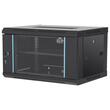 Rack metalic de podea 19'', Vevor 6U, usa din sticla, 350 x 450 x 600 mm